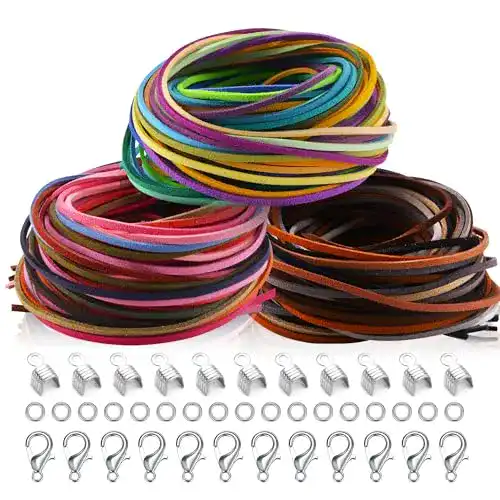 Lederbänder Sosmar in 60 Farben, 1M x 3mm Lederschnur für DIY-Projekte