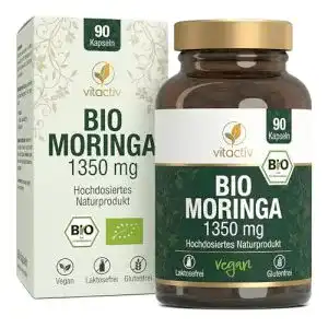 Moringa Kapseln von Vitactiv Natural Nutrition – Bio Moringa hochdosiert