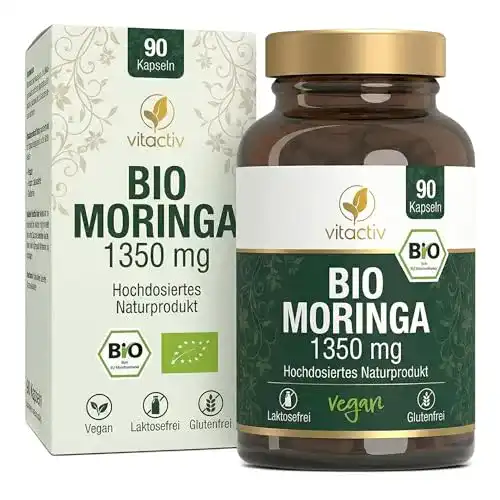 Moringa Kapseln von Vitactiv Natural Nutrition – Bio Moringa hochdosiert
