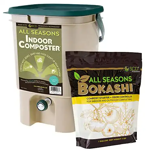 Bokashi Eimer SCD Probiotics Komposter Starter-Set für Innenräume