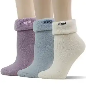 Thermosocken für Damen von SUTTOS – Winter Hausschuhe Socken