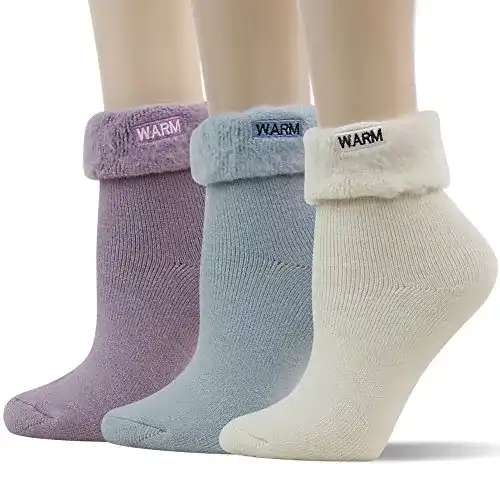 Thermosocken für Damen von SUTTOS – Winter Hausschuhe Socken
