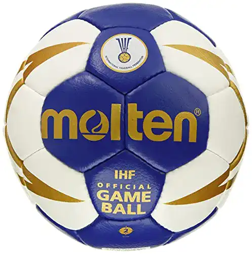 Handball Molten in Blau, Weiß und Gold, Größe 3