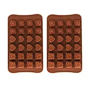 Pralinenform Neusid 2 Stück Silikon Schokoladenform für 3D Süßigkeiten