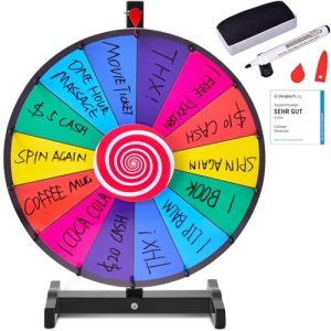 Glücksrad Costway 18 Zoll Spielzeug für Lotteriespiele und Wortspiele