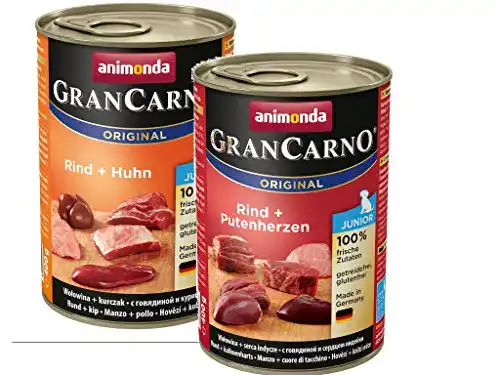 Animonda Nassfutter für Hunde – Vom Feinsten GranCarno Junior Mix 12 x 400g