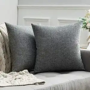 Kissenbezug MIULEE in Leinen-Optik für Dekokissen 50×50 cm