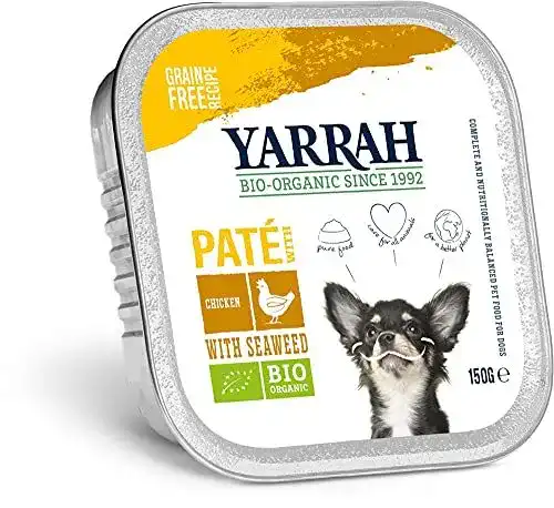 Yarrah Bio Hundefutter Paté Huhn mit Meeresalgen 150 g – 12er Pack