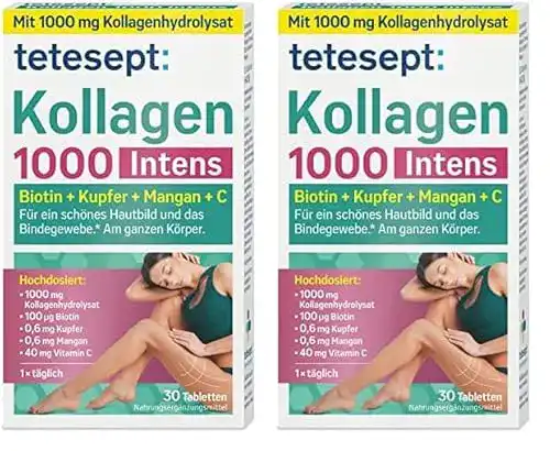 Bindegewebe Tabletten Tetesept Kollagen 1000 Intens Nahrungsergänzung