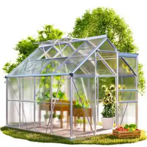 Gardebruk Gewächshaus Aluminium 4,8 m² mit Dachfenstern