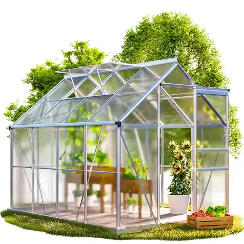 Gardebruk Gewächshaus Aluminium 4,8 m² mit Dachfenstern