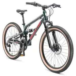 Bikestar Mountainbike für Kinder Aluminium Fully 24 Zoll 21 Gang Shimano