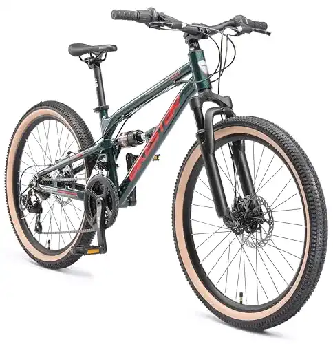 Bikestar Mountainbike für Kinder Aluminium Fully 24 Zoll 21 Gang Shimano