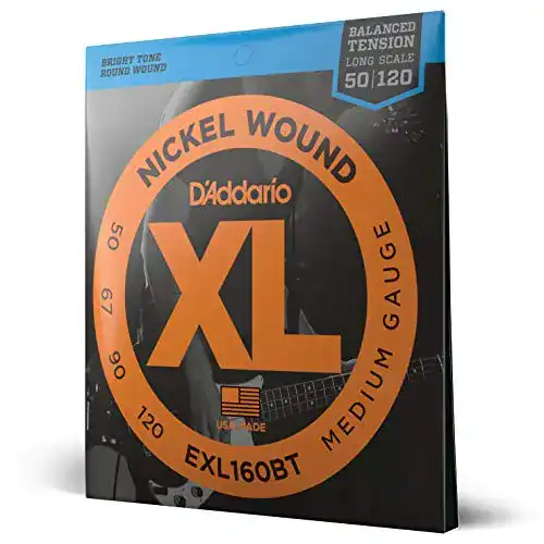 D’Addario E-Bass Gitarrensaiten – XL Nickel Wound Medium (50-120)