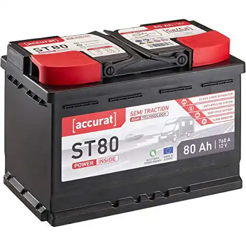 Accurat Semi Traction ST80 AGM Autobatterie 80Ah 12V