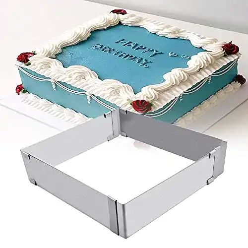 Verstellbarer Backrahmen aus Edelstahl für Torten und Kuchen