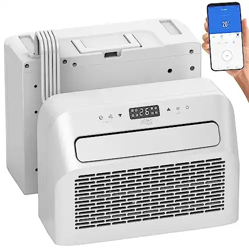 Mobile Split-Klimaanlage von Sichler Haushaltsgeräte mit WLAN und Entfeuchterfunktion