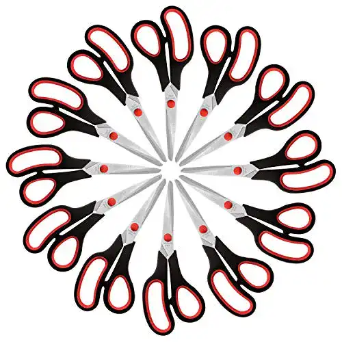 Scheren Set Belle Vous (12er Pack) – 21 cm Länge – Haushaltsscheren