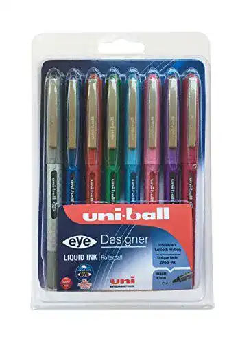 Uni-Ball UB-157D Eye Designer Tintenroller, 0,7 mm, 8 Farben