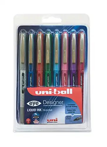Uni-Ball UB-157D Eye Designer Tintenroller, 0,7 mm, 8 Farben
