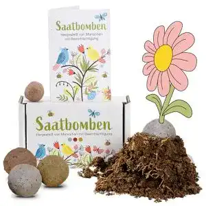 Samenbombe Loumaxx 15er Pack handgemachte Saatbomben als Geschenk