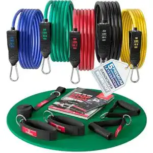 BeMaxx Resistance Bands Set mit Trainings-eBook und Zubehör