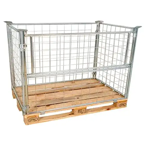 Gitterbox Abrollwerk Set mit Gitteraufsatzrahmen 1200x800x800 mm
