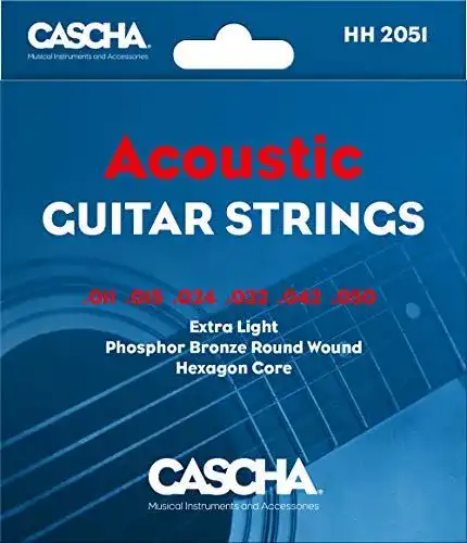 Cascha Premium Gitarren-Saiten-Set für Stahlgitarren