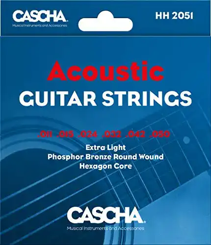 Cascha Premium Gitarren-Saiten-Set für Stahlgitarren