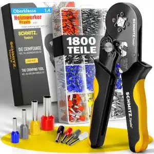 Crimpzange von SCHMITZ.Tools mit 1800 Aderendhülsen im Set