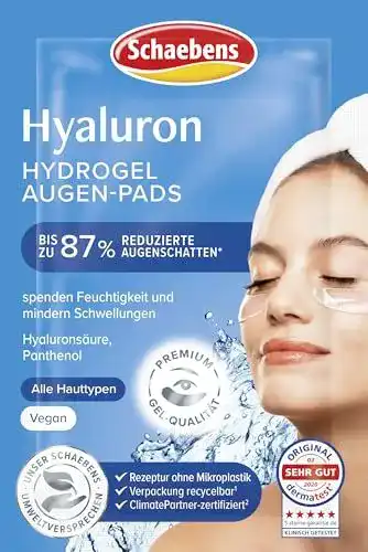 Schaebens Hyaluron Hydrogel Augenpads für eine Anwendung