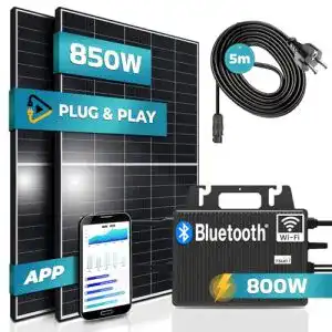 Sunniva 850W Balkonkraftwerk – Komplettset für Steckdose