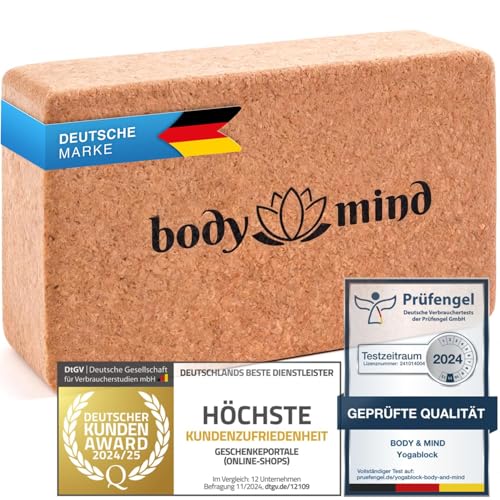 Yogablock aus Kork für Yoga, Pilates und Fitness