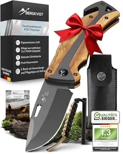 Bergkvist K30 Titanium Klappmesser Outdoor Taschenmesser für Survival