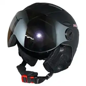Skihelm mit Visier protectwear Skihelm MS95 schwarz matt