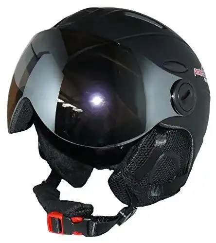 Skihelm mit Visier protectwear Skihelm MS95 schwarz matt