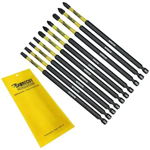 Lange SabreCut Bits 10 x SCRK152 152mm PZ1 PZ2 PZ3 PH1 PH2 im Set