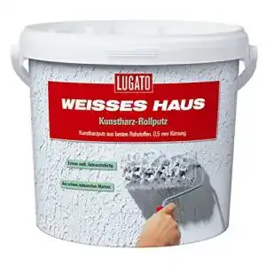 Innenputz Lugato Weisses Haus Kunstharz Rollputz für Fassaden