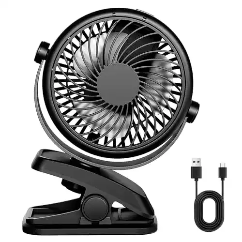 Kompakter Mini-USB-Ventilator Telgoner mit Clip und leisem Betrieb