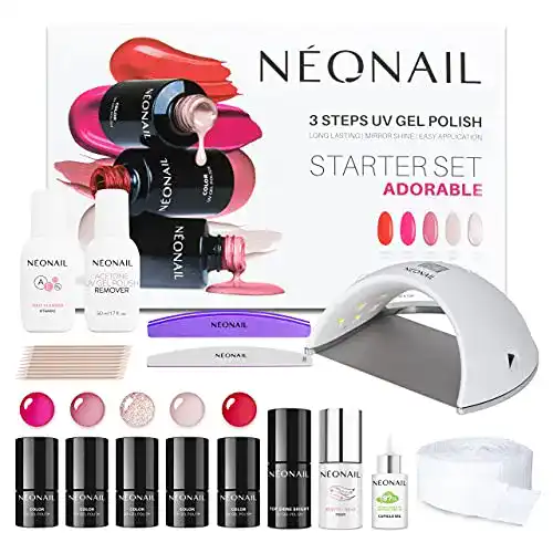 Neonail Starter Set Adorable mit LED UV Lampe und Nagellacken