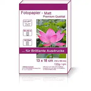 Fotopapier Print-Klex GmbH & Co. KG 100 Blatt 13×18 cm 120 g/m² matt