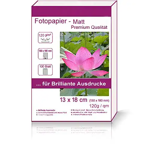 Fotopapier Print-Klex GmbH & Co. KG 100 Blatt 13×18 cm 120 g/m² matt