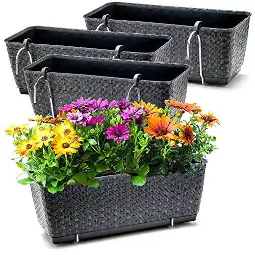 Blumenkasten BigDean 4er Set für Balkon-Geländer