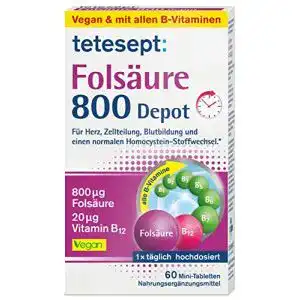 Folsäure 800 Depot Minitabletten von tetesept Nahrungsergänzungsmittel