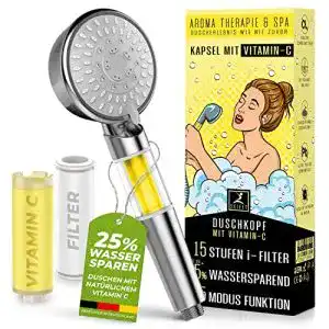Duschkopf mit Kalkfilter und Wassersparfunktion von SeiFIT