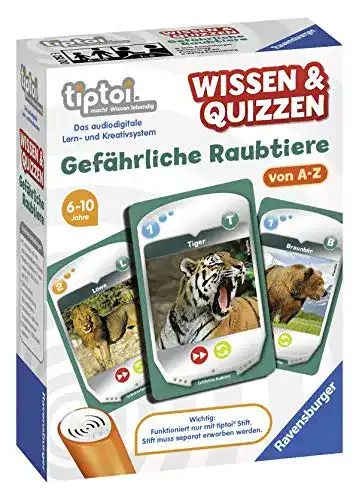 Tiptoi Ravensburger Wissen und Quizzen über gefährliche Raubtiere