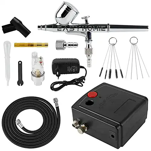 Airbrush-Set Easyhomie Dual Action mit Lackierpistole und Zubehör