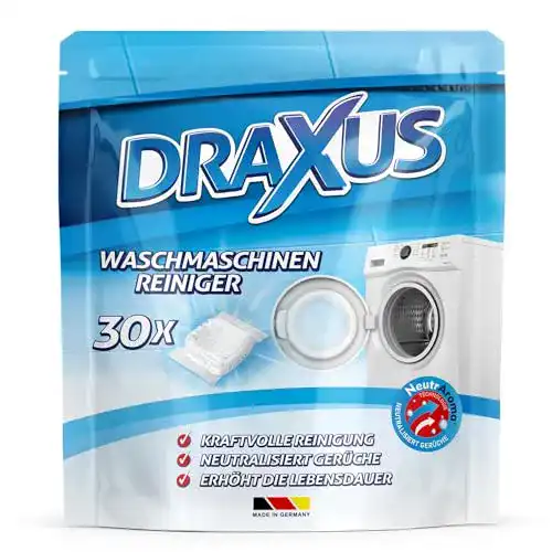 Anti-Kalk-Tabs für Waschmaschinen von Draxus – 30 Stück