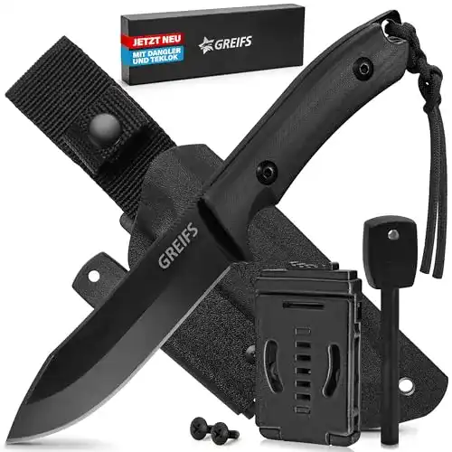 GREIFS Outdoor-Messer MILAN aus D2 Stahl mit Kydex-Scheide