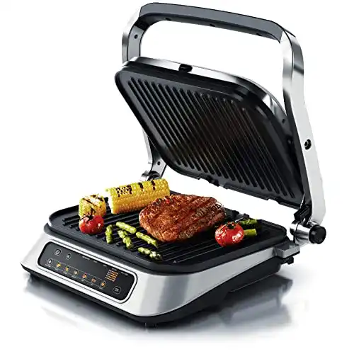 Arendo Profi-Kontaktgrill elektrisch für vielseitige Grillgerichte